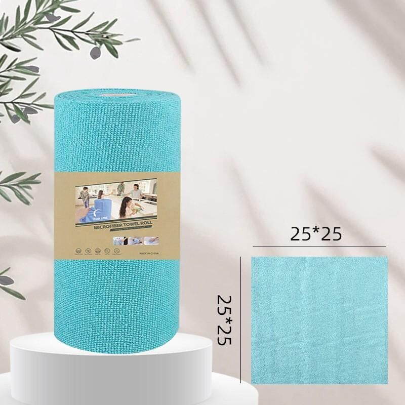 Christmas gift 50-Piece 25x25cm Polycotton Cleaning Cloth Roll, Reusable Dual-Use Dish & Surface Wipes for Home & Kitchen（pink） - Image 7