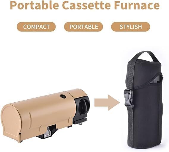 2500W Portable Camping Stove Foldable Butane Stove Indoor/Outdoor Cooking Suitable for Picnic, Backpacking Hiking, Adventure, Home, Travel, Outdoor Patio, RV Trip (Khaki) - Image 6