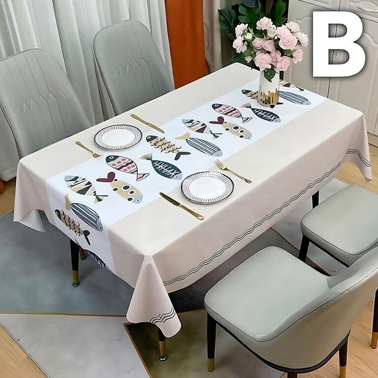 Waterproof Oilproof Washable Heat-Resistant PVC Tablecloth - 5 Patterns & Sizes for Home, Restaurant & Picnic Dining（A,200*138） - Image 2