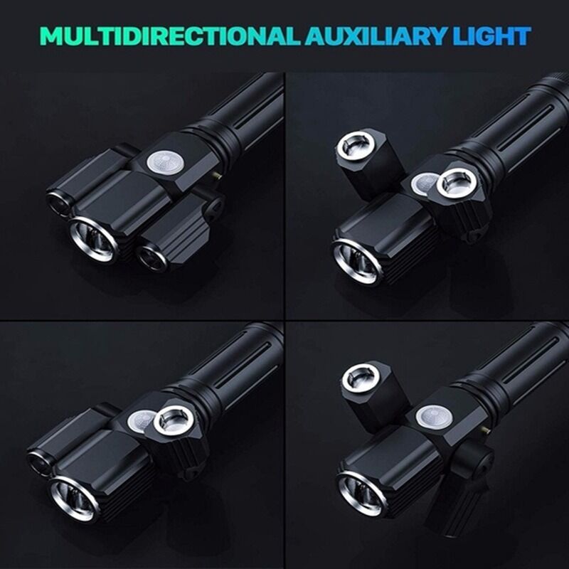 Rotatable Aluminium Alloy Bike Flashlight: USB Rechargeable, 500m Range, 170g with Mount, Perfect for Aussie Night Riders - Image 4