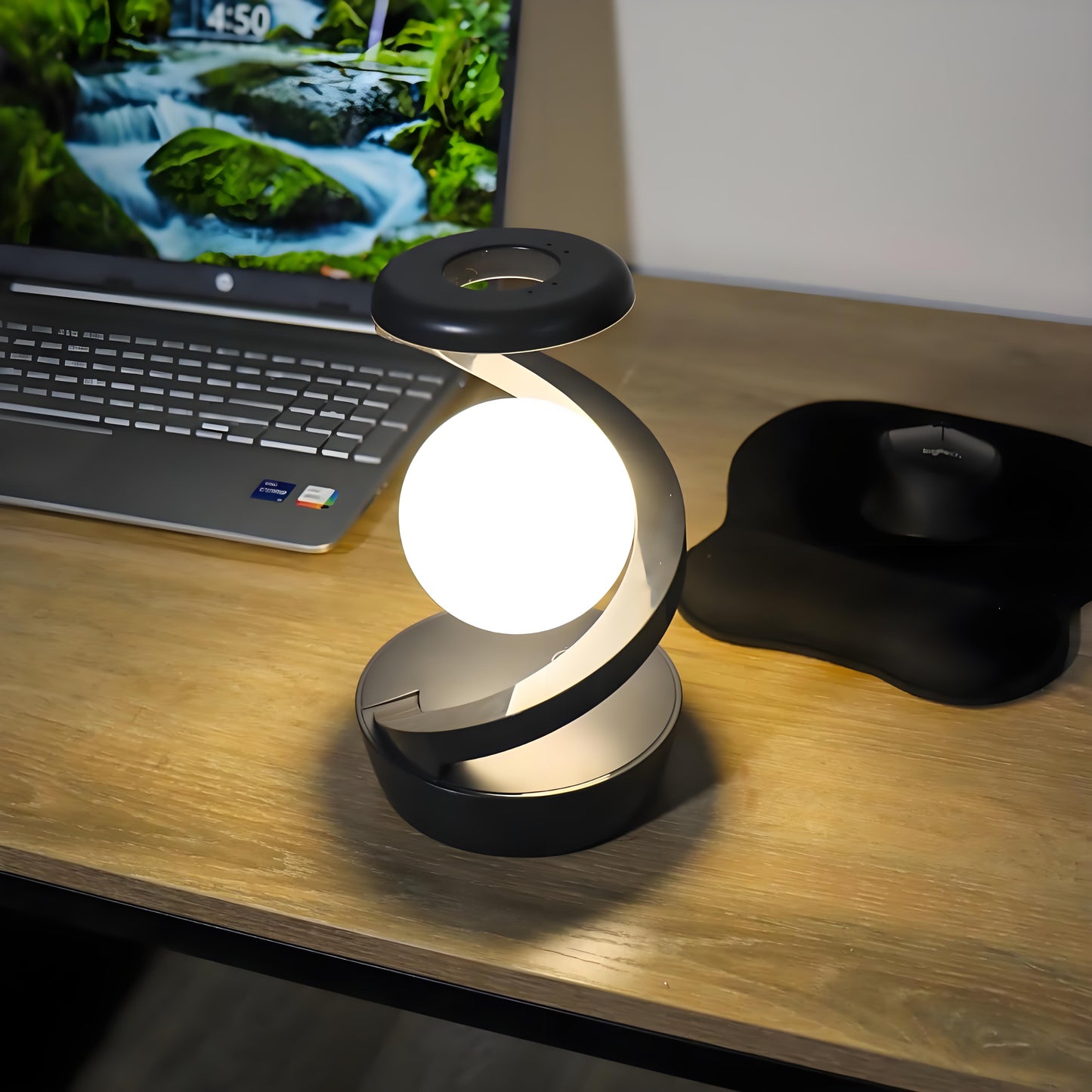 Rotating Levitating Night Light with RGB Colors & Wireless Charging: 1-Second Palm-Activated Spin, Motion-Sensing – Futuristic Lighting for Australian Bedrooms & Offices - Image 2