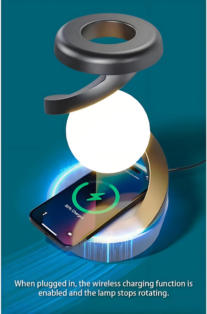 Rotating Levitating Night Light with RGB Colors & Wireless Charging: 1-Second Palm-Activated Spin, Motion-Sensing – Futuristic Lighting for Australian Bedrooms & Offices - Image 4