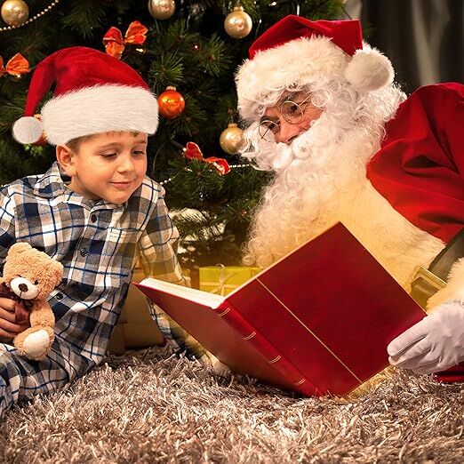 10Pack Christmas Santa Hats for Adults - Extra Thicken Velvet Santa Claus Hats for Women Men Fluffy Plush Xmas Hats Christmas Party Supplies New Year's Eve Party Hats for Adults Teenagers - Image 5
