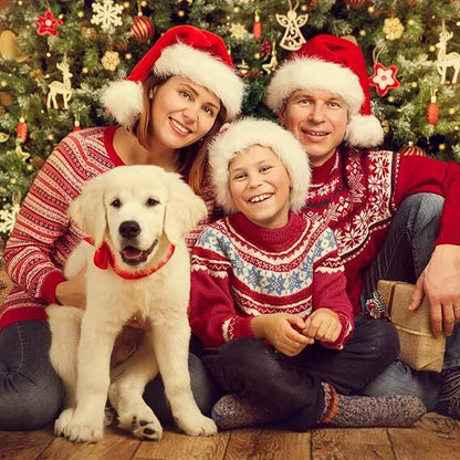 3Pack Christmas Santa Hats for Adults - Extra Thicken Velvet Santa Claus Hats for Women Men Fluffy Plush Xmas Hats Christmas Party Supplies New Year's Eve Party Hats for Adults Teenagers - Image 2