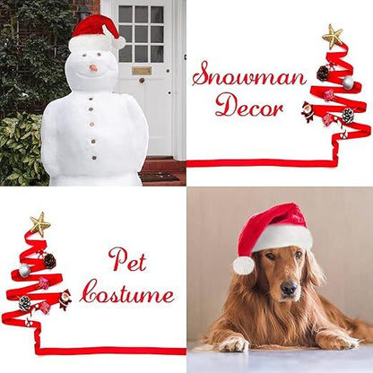 3Pack Christmas Santa Hats for Adults - Extra Thicken Velvet Santa Claus Hats for Women Men Fluffy Plush Xmas Hats Christmas Party Supplies New Year's Eve Party Hats for Adults Teenagers - Image 6