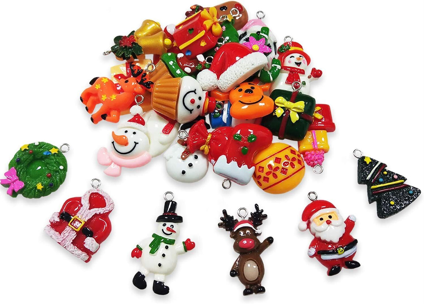 30pcs Mini Christmas Ornaments for Mini Tree Decorations Small Christmas Ornaments Resin Miniatures for Craft Christmas Decor - Image 4