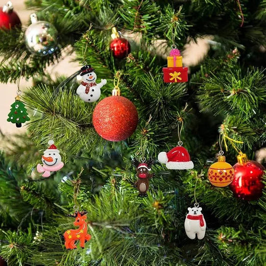60pcs Mini Christmas Ornaments for Mini Tree Decorations Small Christmas Ornaments Resin Miniatures for Craft Christmas Decor - Image 7