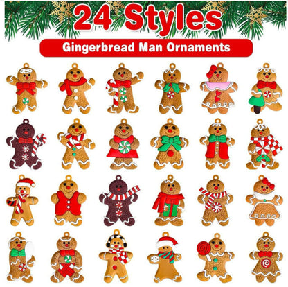 12pcs Christmas Ornaments Cute Snowman Xmas Tree Decorations Santa Claus Plastic Figurines Ornaments with Sugar Cookie House for Christmas Tree Hanging Party DIY Decor 3 Inch Tall - Image 7