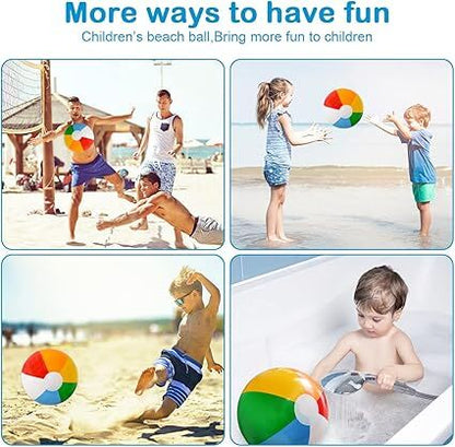 12'' Beach Ball for Kids: 14 Pack Beach Balls Bulk Inflatable Pool - Beach Balls Bulk Hawaiian Tropical Theme Christmas Party Decorations Favors Supplies - Image 3