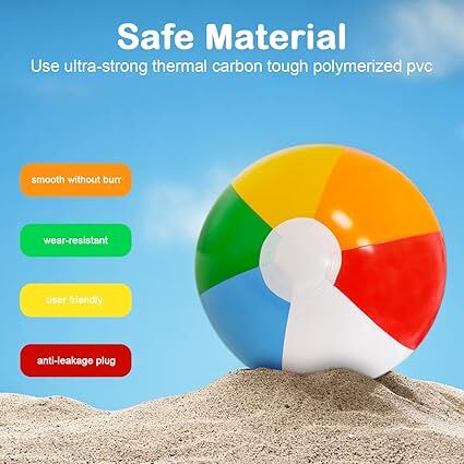 12'' Beach Ball for Kids: 14 Pack Beach Balls Bulk Inflatable Pool - Beach Balls Bulk Hawaiian Tropical Theme Christmas Party Decorations Favors Supplies - Image 8
