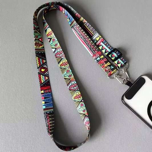 Christmas gifts 4PCS Boho Pattern Phone Crossbody Lanyard Set, Adjustable 65-118cm, Stylish & Durable for Universal Phone Models - Image 5