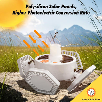 Solar Camping Lantern with Remote Control: 169 LED Folding USB Rechargeable Light for Camping, Emergencies & Outdoors - Image 5