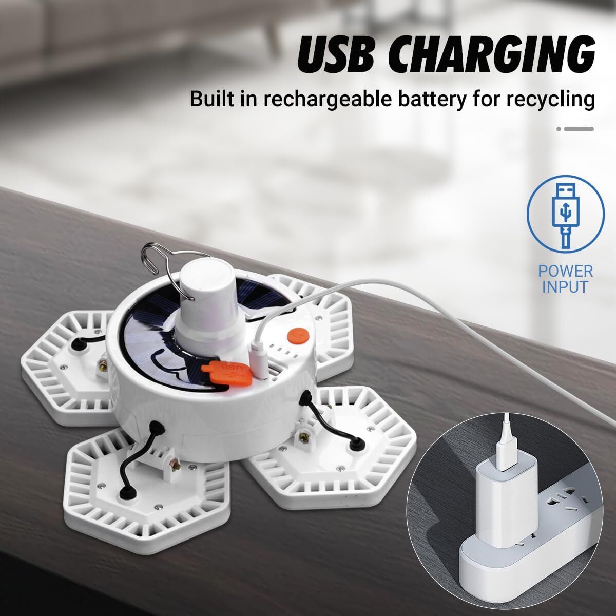Solar Camping Lantern with Remote Control: 169 LED Folding USB Rechargeable Light for Camping, Emergencies & Outdoors - Image 8