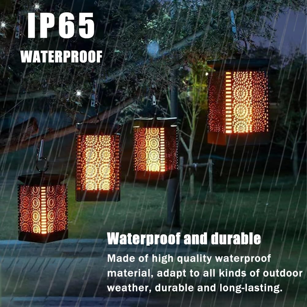 2-Pack Solar Garden Stake Light with Floral Pattern: 12 LED Outdoor Decorative Light with Multiple Mounting Options - Image 6