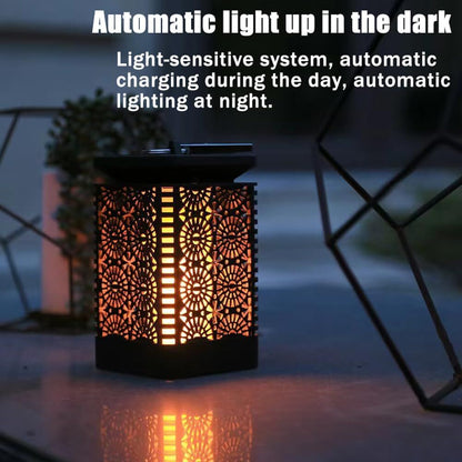 4-Pack Solar Garden Stake Light with Floral Pattern: 12 LED Outdoor Decorative Light with Multiple Mounting Options - Image 5