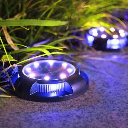 4-Pack Solar Ground Lights: 8-LED Outdoor Garden Pathway Lights with IP65 Waterproof for Lawn, Patio & Landscape - Image 3