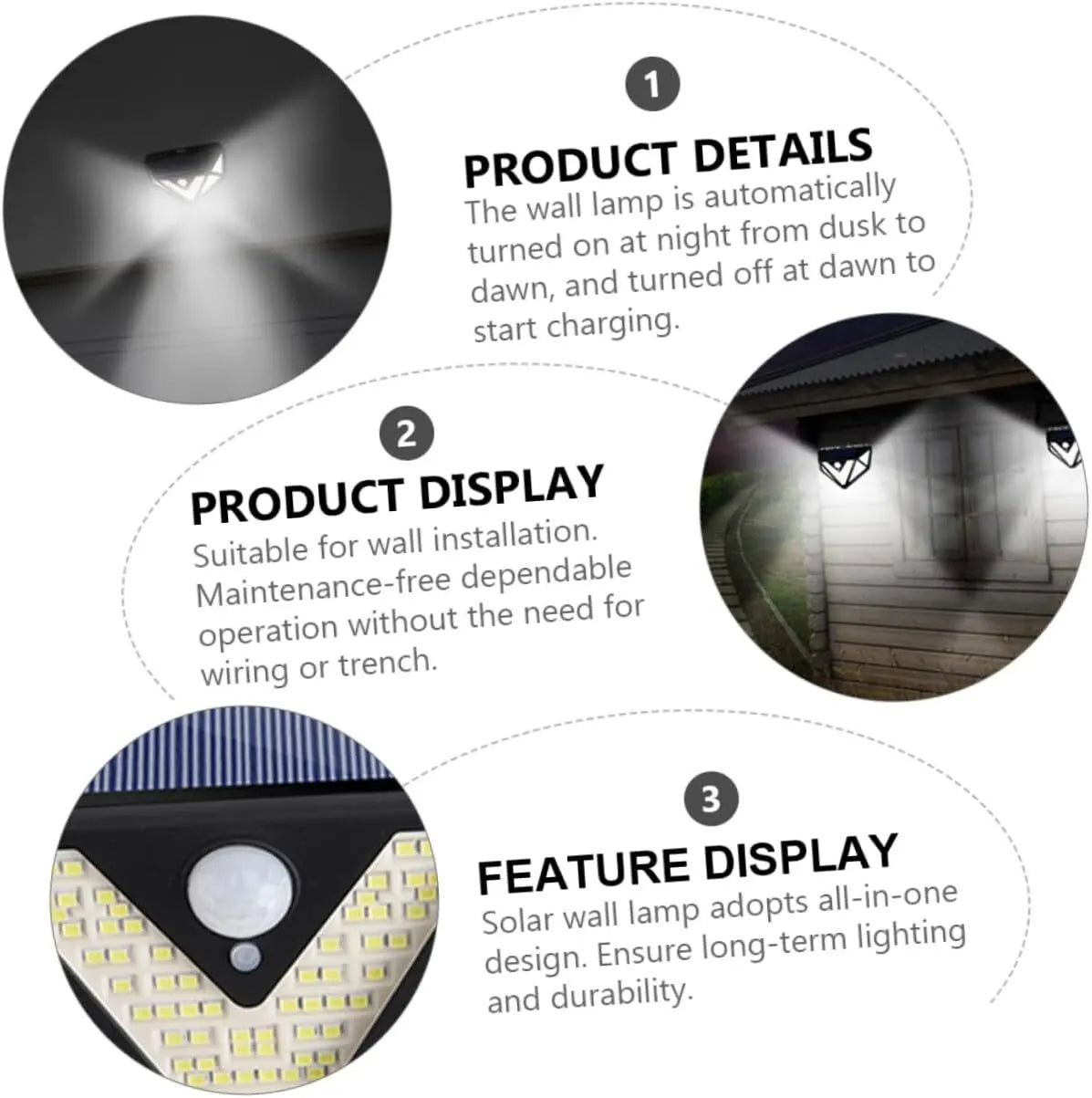 2-Pack Solar LED Motion Sensor Wall Light: Dusk-to-Dawn Outdoor Lighting for Aussie Gardens, Fences & Patios - Image 7