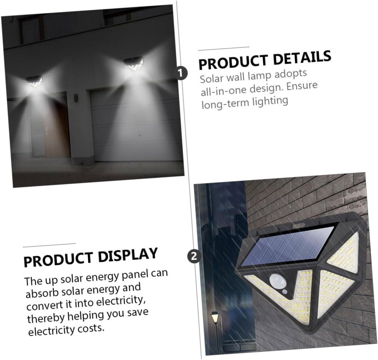 2-Pack Solar LED Motion Sensor Wall Light: Dusk-to-Dawn Outdoor Lighting for Aussie Gardens, Fences & Patios - Image 9
