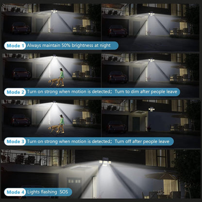 Solar Motion Sensor Outdoor Lights (2-Pack) with 288 LEDs & 2800LM: 270° Wide Angle, IP65 Waterproof, Remote-Controlled for Aussie Yards - Image 4