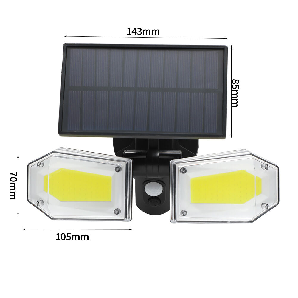 4-Pack Solar Motion Sensor Wall Lights: Double-Head Adjustable Cob LED Outdoor Lights for Garden, Patio & Pathway - Image 9