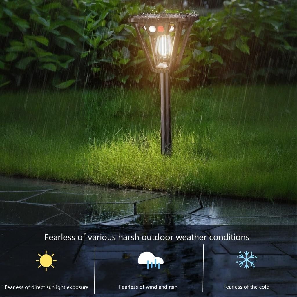 Solar Motion Sensor Wall Lights (2-Pack): 3-Mode Dusk-to-Dawn Waterproof for Patio, Garage & Garden Lighting - Image 3