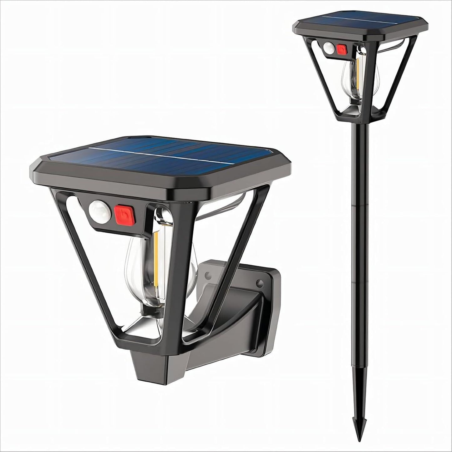Solar Motion Sensor Wall Lights (4-Pack): 3-Mode Dusk-to-Dawn Waterproof for Patio, Garage & Garden Lighting