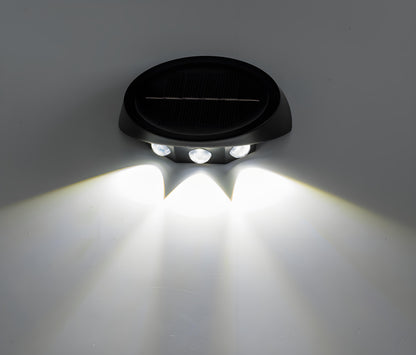 Solar Outdoor Wall Lights (2-Pack): IP44 Waterproof LED Sconces for Garden, Patio & Pathway Lighting（white light）