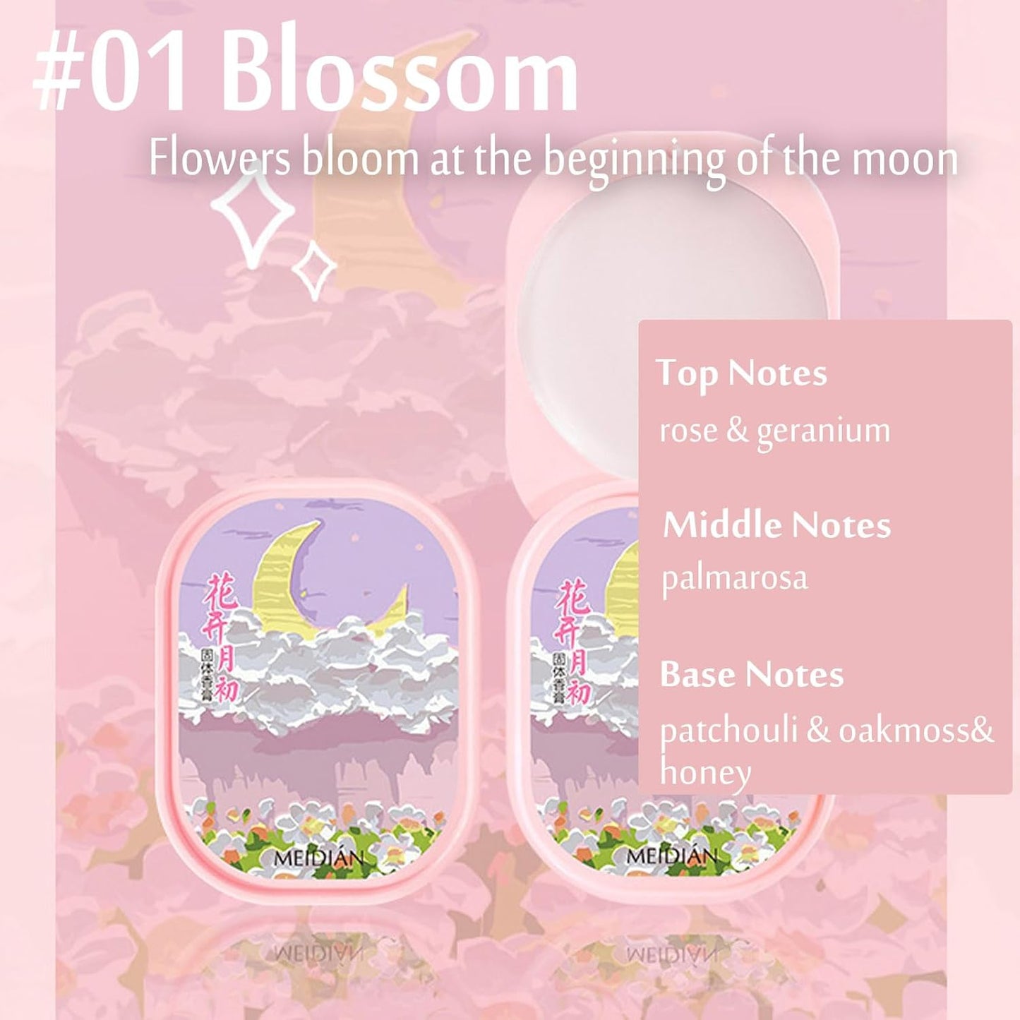 Pink Solid Perfume Set for Women: 3-Pack 4g Portable Pocket Balm with Natural Fragrance, Perfect for Travel - Image 3