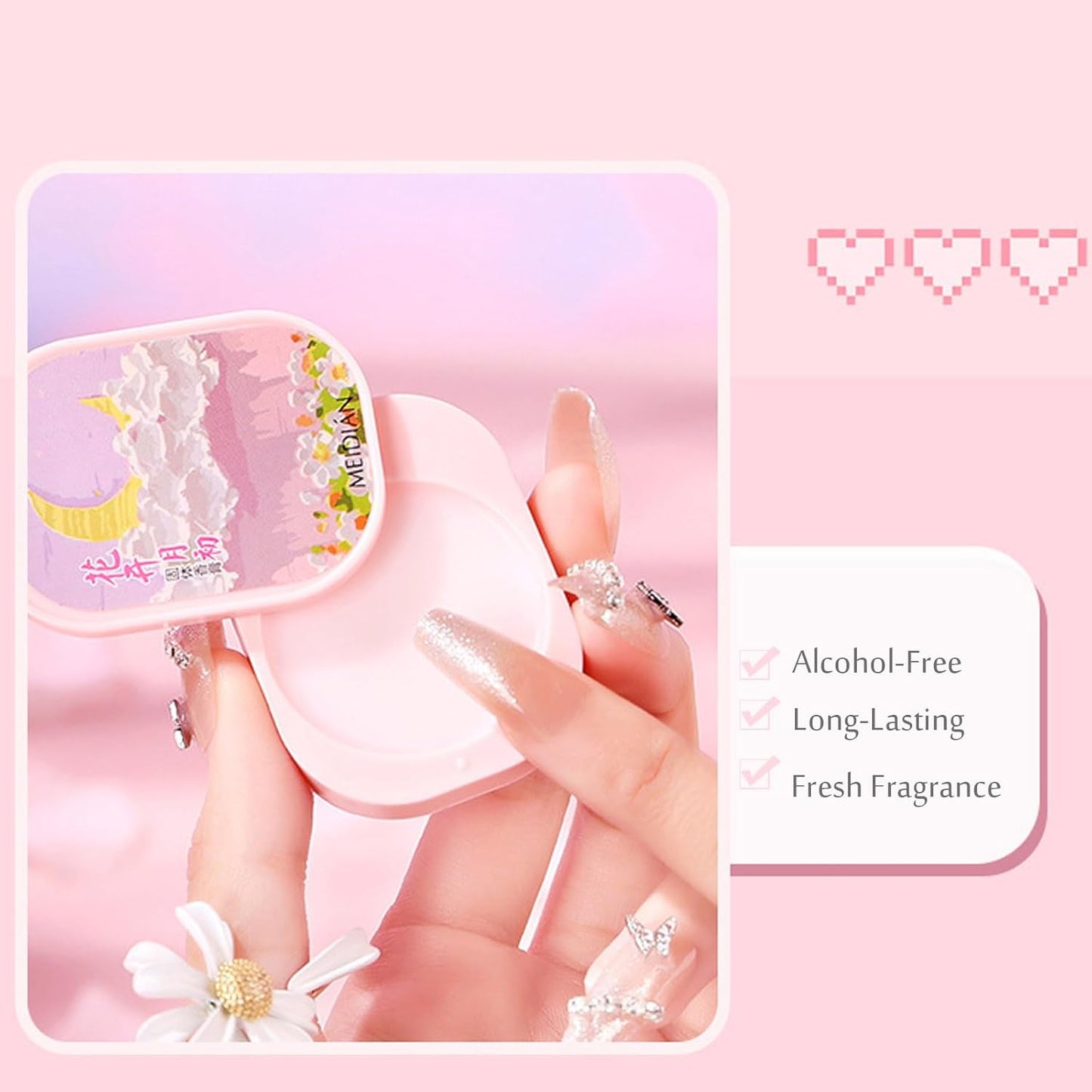 Pink Solid Perfume Set for Women: 3-Pack 4g Portable Pocket Balm with Natural Fragrance, Perfect for Travel - Image 6