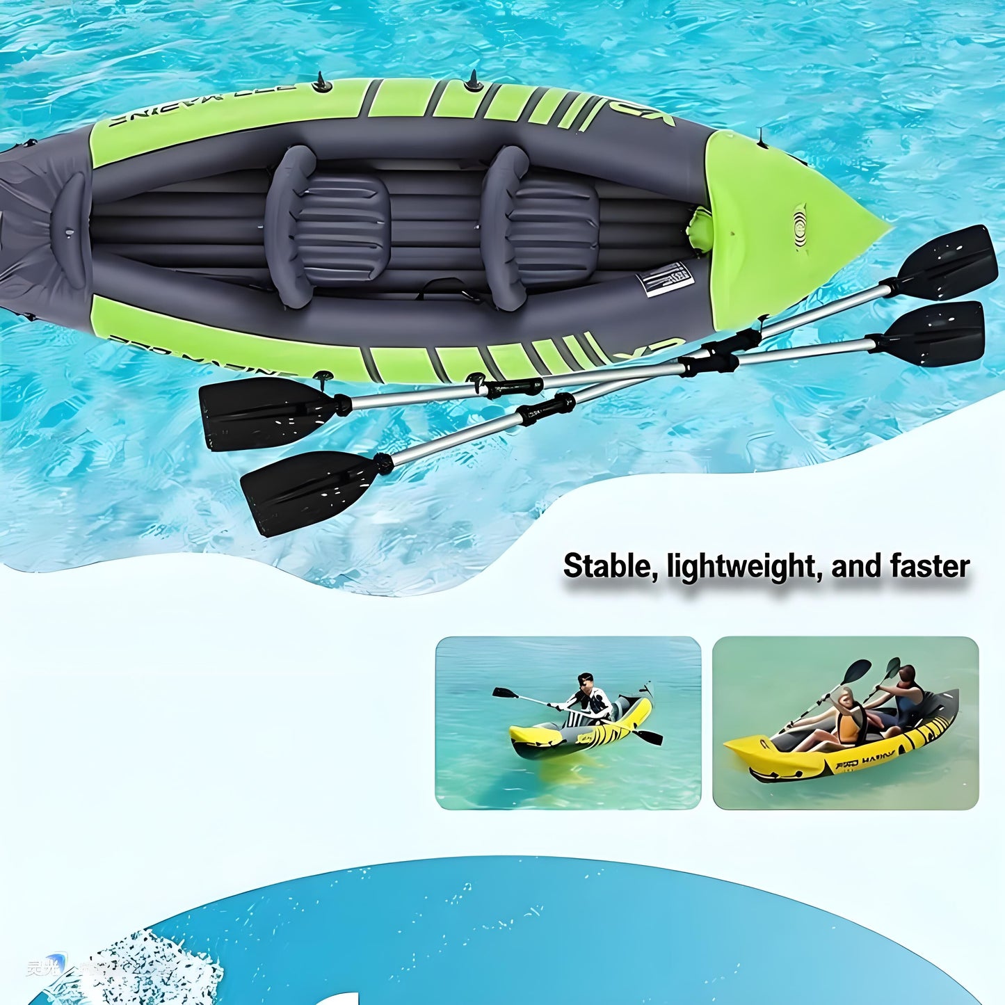 Advanced Elements Inflatable Kayak: 1/2 Person Recreational Convertible (Yellow) – Tandem/Solo Paddling with Durable PVC Hull - Image 6