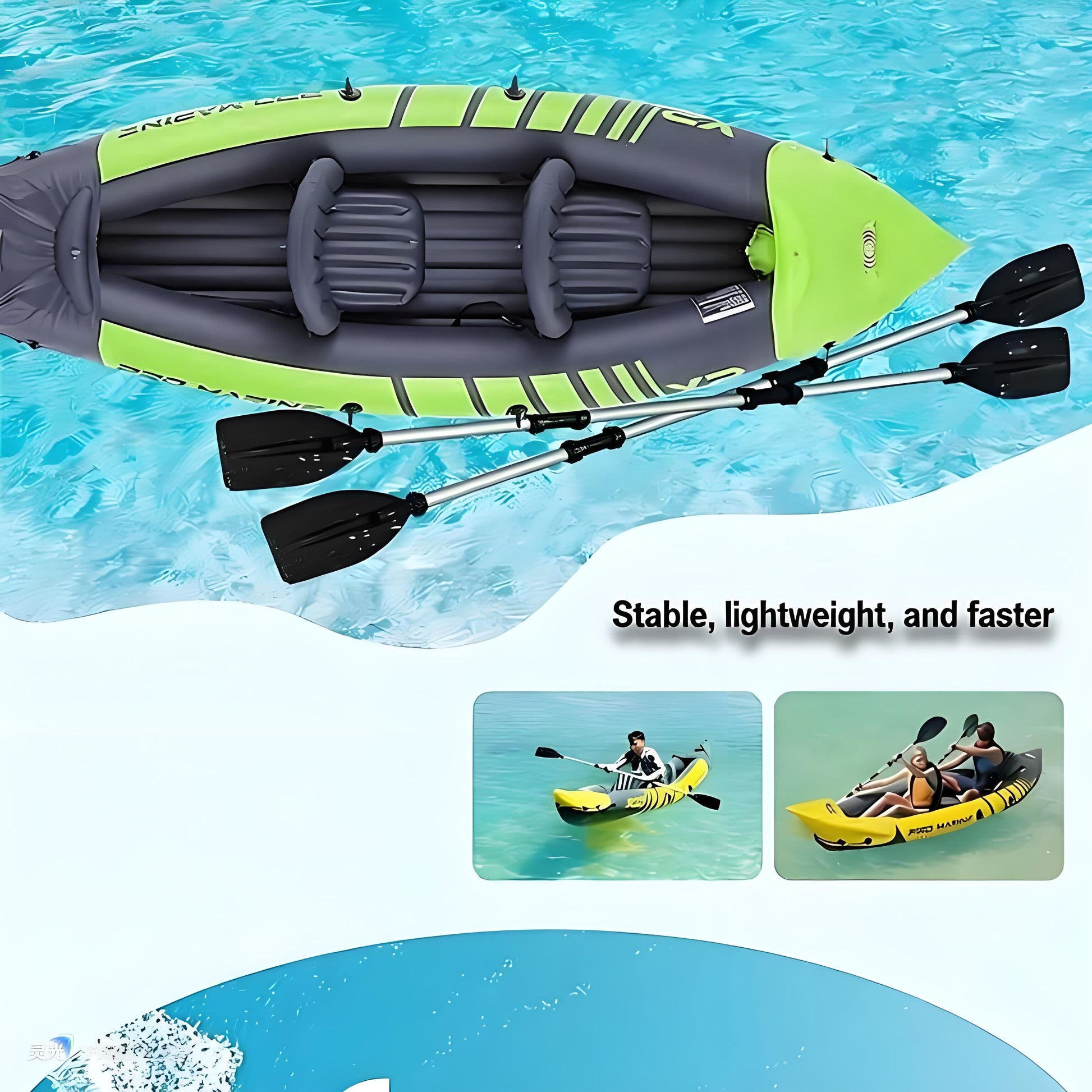 Advanced Elements Inflatable Kayak: 1/2 Person Recreational Convertible (Yellow) – Tandem/Solo Paddling with Durable PVC Hull - Image 6