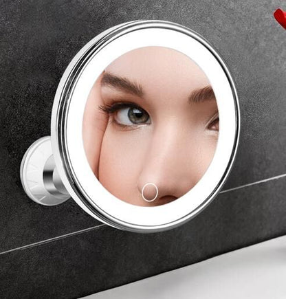 Christmas gift 10X Magnifying Suction Cup LED Makeup Mirror: Flawless Vanity Mirror with Natural Light for Precise Grooming - Image 7