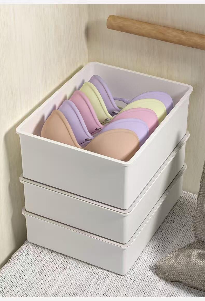 Underwear Panties Socks Box Close-fitting Clothing Storage Box Drawer Three-piece Cover with Compartment Household - Image 6