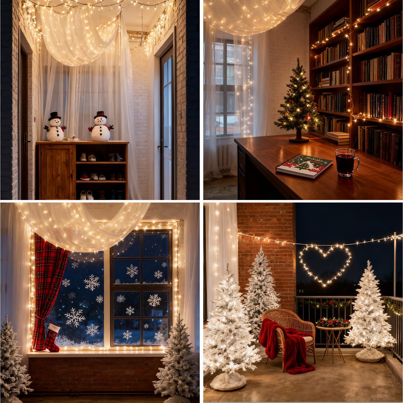 900 LED Warm White USB Fairy String Lights with Remote, 30m Black Wire, IP44 Waterproof 8-Mode Twinkle Lights with Timer for Christmas Bedroom Wreath Decor - Image 7