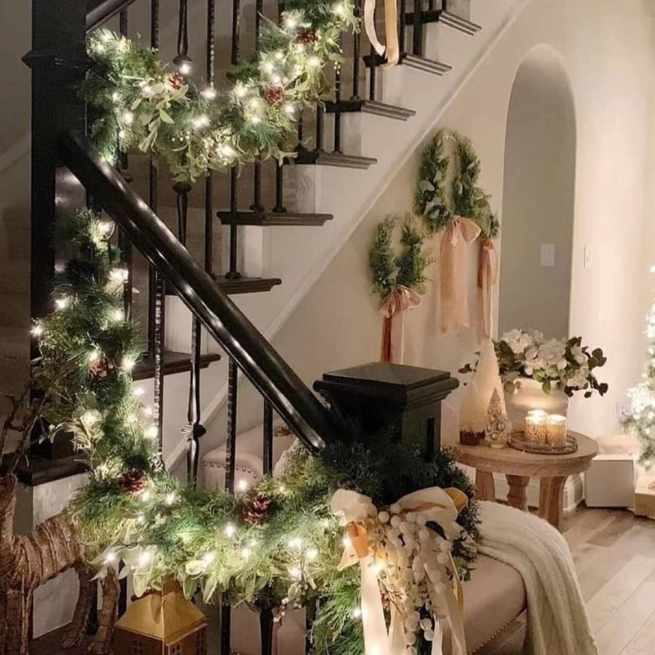 300 LED Cool White Fairy String Lights, 9m Green Wire, Battery-Operated, IP44 Waterproof with Timer for Christmas Decor (Batteries Not Included) - Image 6