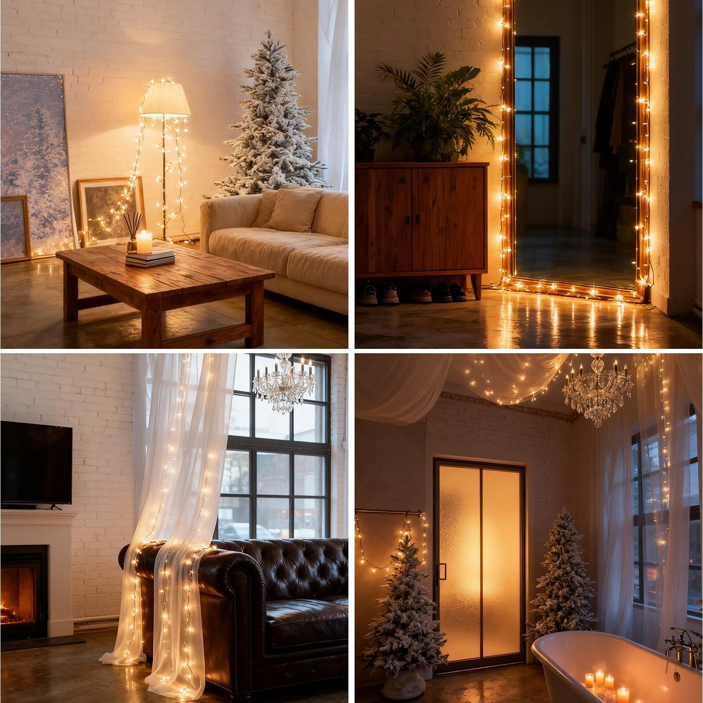 300 LED Warm White Fairy String Lights, 9m Green Wire, Battery-Operated, IP44 Waterproof with Timer for Christmas Decor (Batteries Not Included) - Image 8
