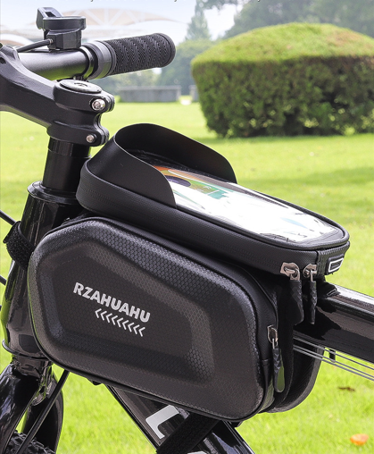 Waterproof Bike Frame Bag with Touchscreen & Headphone Hole: 3-in-1 Capacity Bicycle Bag for Phones & Gear, Aussie Cyclist Essential - Image 2