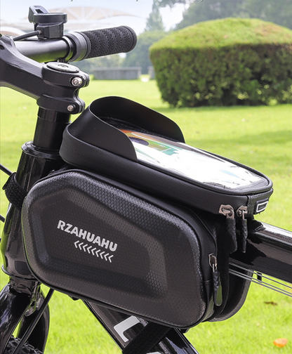 Waterproof Bike Frame Bag with Touchscreen & Headphone Hole: 3-in-1 Capacity Bicycle Bag for Phones & Gear, Aussie Cyclist Essential - Image 2