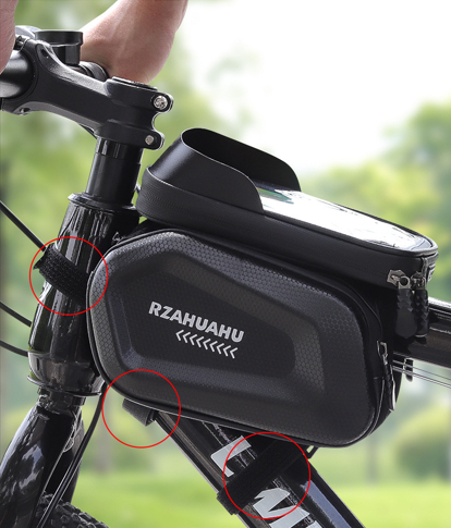 Waterproof Bike Frame Bag with Touchscreen & Headphone Hole: 3-in-1 Capacity Bicycle Bag for Phones & Gear, Aussie Cyclist Essential - Image 3