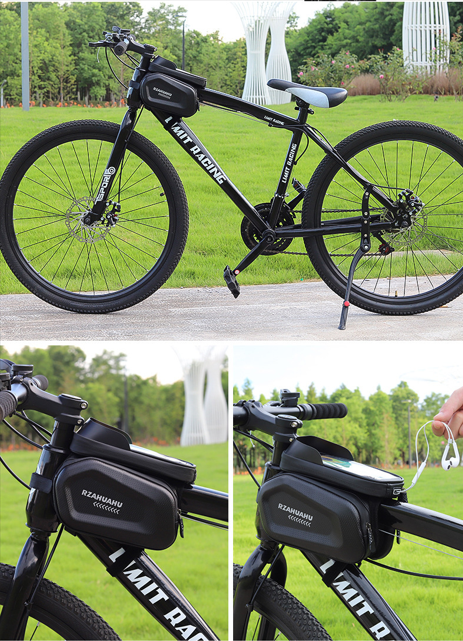 Waterproof Bike Frame Bag with Touchscreen & Headphone Hole: 3-in-1 Capacity Bicycle Bag for Phones & Gear, Aussie Cyclist Essential - Image 7