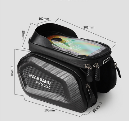 Waterproof Bike Frame Bag with Touchscreen & Headphone Hole: 3-in-1 Capacity Bicycle Bag for Phones & Gear, Aussie Cyclist Essential - Image 9