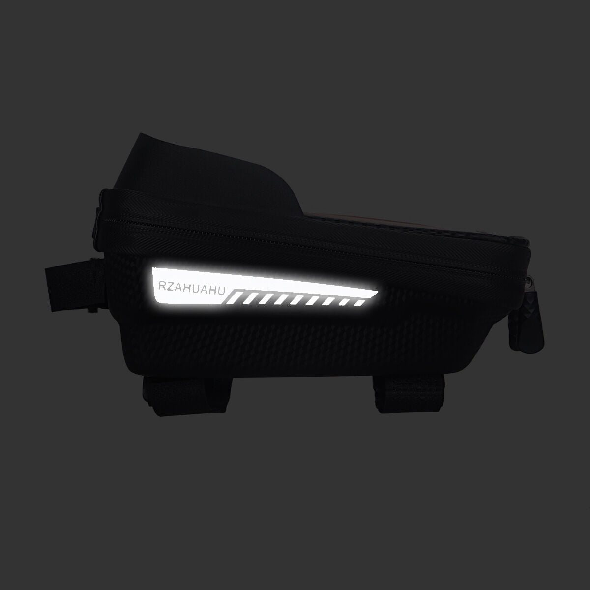 Black Waterproof Bike Frame Bag with Touchscreen & Reflective Details: 6.5" Phone Compatibility, Aussie Cyclist Essential - Image 4