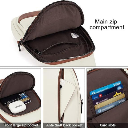 White Faux Leather Sling Bag: Unisex, Spacious, Reversible Crossbody for Aussies, Large Compartment - Image 4