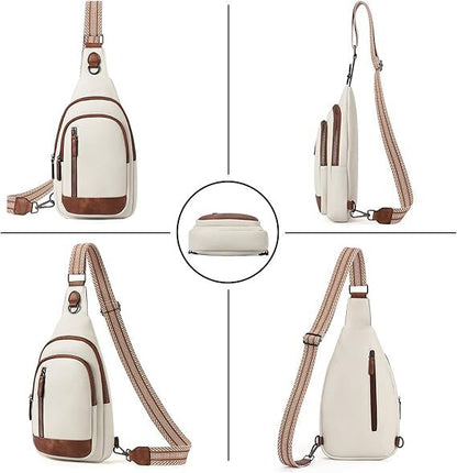 White Faux Leather Sling Bag: Unisex, Spacious, Reversible Crossbody for Aussies, Large Compartment - Image 6