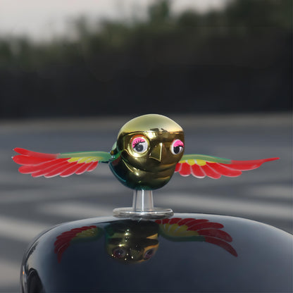 30km/h Wing-Flapping Car Bird Decoration (2-Pack): Red & Blue Wing Ornaments with Strong Adhesive for Car, Mirror, Motorcycle, Helmet - Image 3