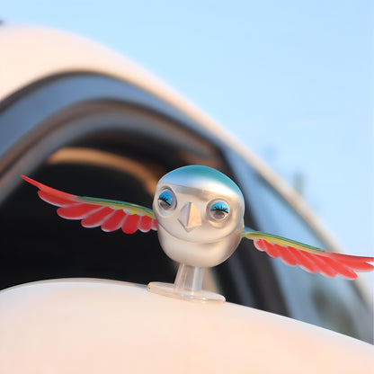 30km/h Wing-Flapping Car Bird Decoration (2-Pack): Red & Blue Wing Ornaments with Strong Adhesive for Car, Mirror, Motorcycle, Helmet - Image 5
