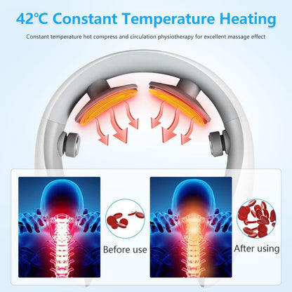Wireless Neck Massager with Heat & 10 Modes: Electric Pulse Pain Relief for Australian Office Workers & Active Adults - Image 6