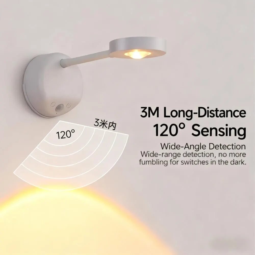 Wireless Smart LED Wall Light: Rechargeable, Motion-Sensor & Remote-Controlled, No-Drill Mount for Home Decor & Task Lighting - Image 2