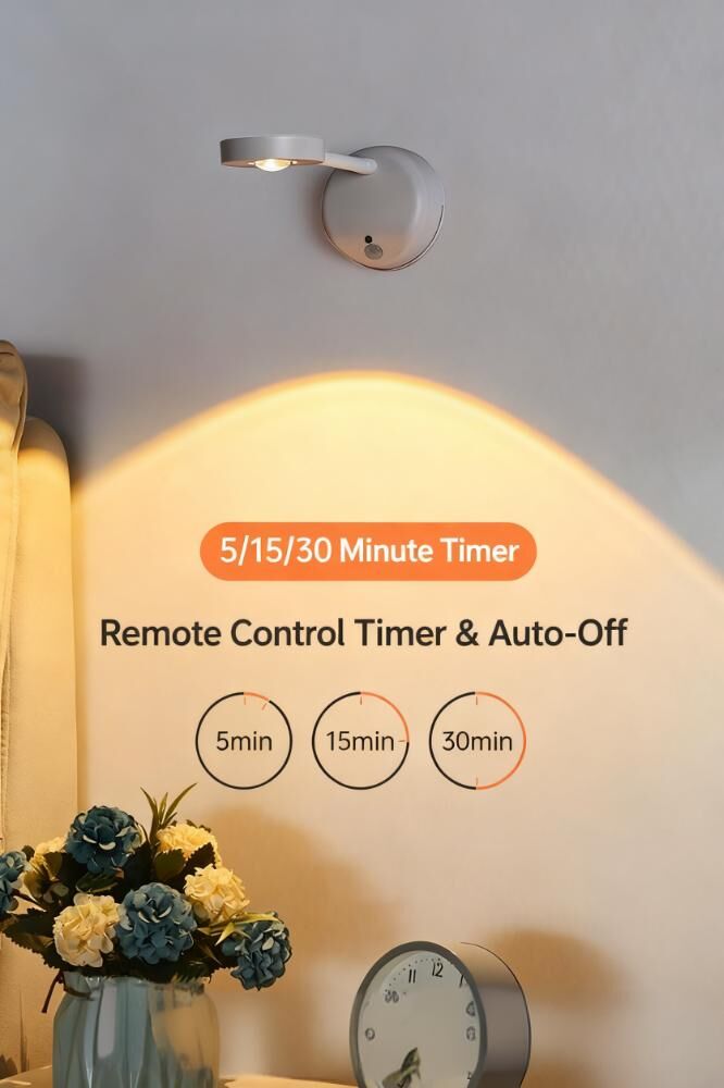 Wireless Smart LED Wall Light: Rechargeable, Motion-Sensor & Remote-Controlled, No-Drill Mount for Home Decor & Task Lighting - Image 3