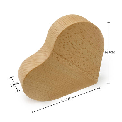 Solid Wooden Heart Gift Perfect for Engraving or Trophy Business - Image 2